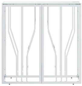 vidaXL Τραπέζι Κονσόλα 70x30x70 εκ. από Ανοξείδωτο Ατσάλι και Γυαλί