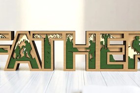 Intra απο ξύλο plywood Χρώμα wenge 3mm-4mm πάχος - Father 3D Mountain Layered Δίασταση 30x20 cm INTRAFABR-106140167
