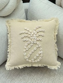 Διακοσμητικό Κάλυμμα Μαξιλαριού Μπεζ DEN005 43x43x10