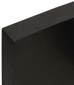 vidaXL Ράφι Τοίχου Σκούρο Καφέ 200x60x(2-6) εκ. Επεξ. Μασίφ Ξύλο Δρυός