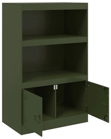 vidaXL Ντουλάπι Πράσινο Λαδί 67x39x107 εκ. από Ατσάλι