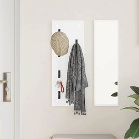 vidaXL Τοίχου Κρεμάστρα Επιτοίχιο Λευκό 30 x 1,5 x 80 εκ.