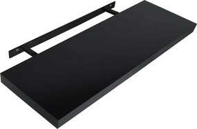 vidaXL Ράφια Τοίχου 2 τεμ. Μαύρα 120 x 20 x 3,8 εκ.