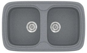 Sanitec Classic 312 Metallic Silver Νεροχύτης