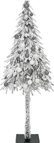 vidaXL Χριστουγεννιάτικο Δέντρο με 300 LED Λευκό 180 cm ΠΕ και Ατσάλι