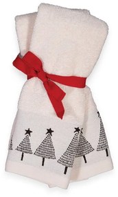Πετσέτες Χριστουγεννιάτικες Perfect Christmas (Σετ 2τμχ) Ecru Ecru Nef-Nef Σετ Πετσέτες 30x50cm