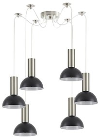 Φωτιστικό Οροφής Πολύφωτο Homelighting 77-8464 Nickel/Black