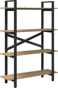 vidaXL Ράφι Βιβλίων 4 επιπέδων 100 x 33,5 x 140 εκ Επεξεργασμένο ξύλο