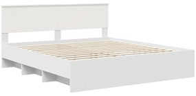 vidaXL Σκελετός Κρεβατιού Λευκό 180 x 200 cm Επεξεργασμένο ξύλο