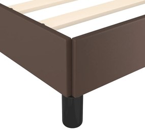 vidaXL Πλαίσιο Κρεβατιού Καφέ 140x200 εκ. από Συνθετικό Δέρμα