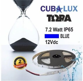 Ταινία LED 7,2W IP65 12V σε 4 χρώματα 5M TORA Cubalux 500037 Μπλε