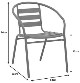 Πολυθρόνα Tade μέταλλο σαμπανιζέ 54x62x74εκ 54x62x74 εκ.