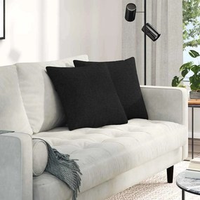 vidaXL Μαξιλάρι Καναπέ 2 pcs Μαύρο 45 x 45 cm ύφασμα