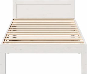 vidaXL Σκελετός Κρεβ. Χωρίς Στρώμα Λευκό 90x200 εκ Μασίφ Πεύκο