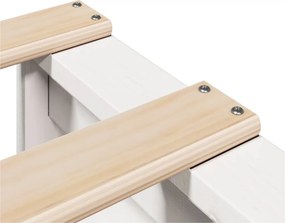 vidaXL Σκελετός Κρεβατιού Χωρίς Στρώμα Λευκό 100x200 εκ. Μασίφ Πεύκο