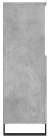 vidaXL Ντουλάπι Γκρι σκυροδέματος 60x36x110 εκ. από Επεξεργασμένο Ξύλο