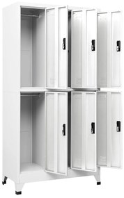 VidaXL Φοριαμός Λευκός 90 x 45 x 180 εκ. Ατσάλινος