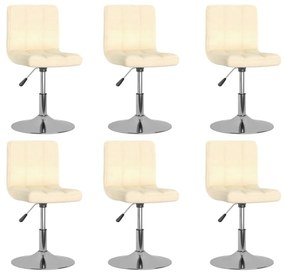 3087460  SWIVEL DINING CHAIRS 6 PCS CREAM FABRIC (334211×3) 3087460