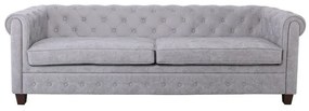 CHESTERFIELD Newport Kαναπές 3Θέσιος Σαλονιού - Καθιστικού, Ύφασμα Antique Look Γκρι