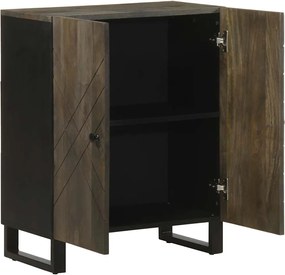 vidaXL Μπουφές Μαύρο 60x33x75 cm Μασίφ Ξύλο Μάνγκο