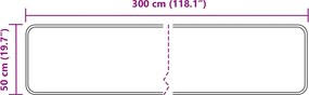 vidaXL Χαλί Runner MARSA Μπεζ και Μαύρο 50 x 300 εκ Πολυέστερ και PVC