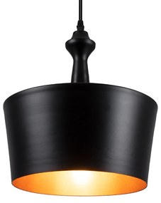 ROCKFORD 01287-A Μοντέρνο Κρεμαστό Φωτιστικό Οροφής Μονόφωτο 1 x E27 Μαύρο Μεταλλικό Καμπάνα Φ30 x Υ30cm