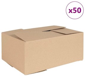 vidaXL Πτυσσόμενο Κουτί 50 pcs Φυσικό 35 x 24 x 15 εκ. Χαρτόνι