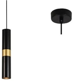 Φωτιστικό Οροφής HM851P6BK 1XGU10 D8XH120 Black Aca Decor Metal