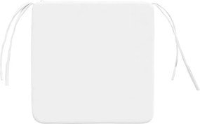 vidaXL Μαξιλάρια καθισμάτων 4 pcs Λευκό 40 x 40 x 3 cm ύφασμα