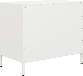 vidaXL Ντουλάπι Λευκό 68x39x58,5 εκ. από Χάλυβα Ψυχρής Έλασης