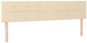 vidaXL Κεφαλάρια Κρεμ Ύφασμα 200x5x78/88 εκ.