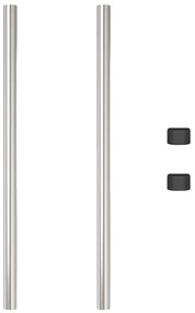 vidaXL Πό posts φράχτη 2 pcs Ασημί 120 cm Ατσάλι με Επικάλυψη Πούδρας