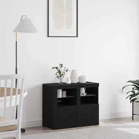vidaXL Βοηθητικό ντουλάπι 2 pcs Μαύρη δρυς 41 x 37 x 67 εκ