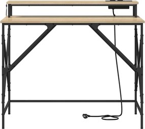 vidaXL Γραφείο Δρύς Sonoma 100 x 50 x 86,5 εκ Επεξεργασμένο ξύλο
