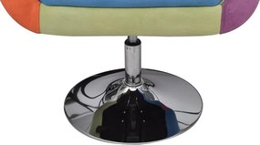 vidaXL Πολυθρόνα Cube με Σχέδιο Patchwork Υφασμάτινη