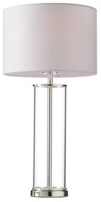 Επιτραπέζιο Φωτιστικό OD90801TWS Silver Metal, Glass, Fabric