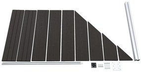 vidaXL Πάνελ Περίφραξης Μαύρο 95 x (105-180) εκ. από WPC