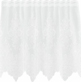 vidaXL Κουρτίνα Δαντέλας με κουρτίνες Λευκό 80 x 150 cm Πολυεστέρας
