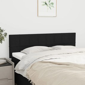vidaXL Κεφαλάρια Μαύρα 144x5x78/88 εκ. Ύφασμα