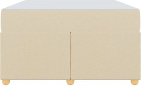 vidaXL Σκελετός Κρεβατιού με στρώμα Κρεμ 120 x 190 cm ύφασμα