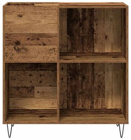 vidaXL Ντουλάπι δίσκων βινυλίου με ράφι artisan δρυς 85 x 38 x 89 εκ.