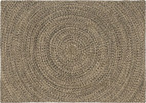 vidaXL Χαλιά χώρου Φυσικό και Μαύρο 120 x 170 cm Γιούτα