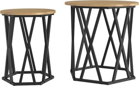 vidaXL Τραπεζάκι σαλονιού 2 pcs Artisan Oak 50 x 50 x 50 cm