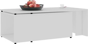 vidaXL Τραπεζάκι Σαλονιού Λευκό 150 x 50 x 35 εκ. από Επεξ. Ξύλο