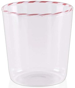 Ποτήρι Νερού 280TMA2013 8x8x9cm 320ml Clear-Red Hermia Γυαλί