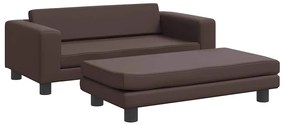 vidaXL Κρεβάτι Σκύλου με Προέκταση Καφέ 100x50x30 εκ. Συνθετικό Δέρμα
