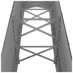 vidaXL Ζαρντινιέρα Καφέ 260x40x68 εκ. Γαλβανισμένος χάλυβας