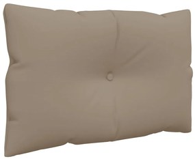 vidaXL Μαξιλάρια Παλέτας 2 τεμ. Taupe Υφασμάτινα