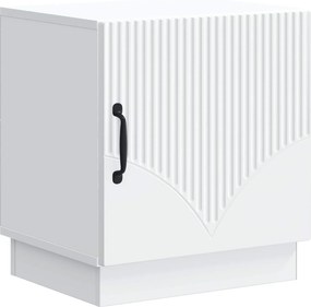 vidaXL Κομοδίνο Λευκό 43 x 34,5 x 47 εκ. Επεξεργασμένο Ξύλο