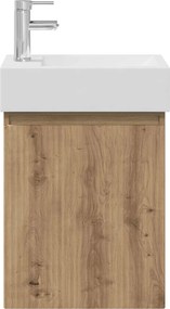 vidaXL Μονάδα μπάνιου με βρύση Artisan Δρυς 45,5 x 22,5 x 84 εκ